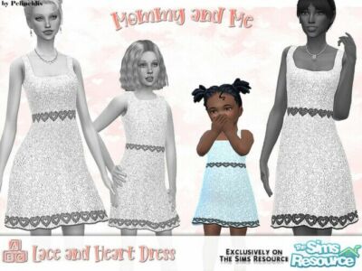 Mommy And ME Dress Toddler Version By Pelineldis Sims 4 CC