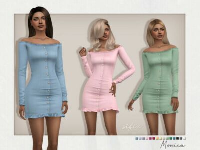 Monica Dress By Sifix Sims 4 CC