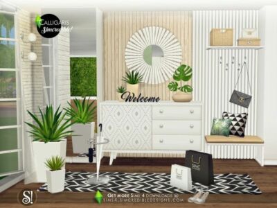 Calligaris Hallway By Simcredible Sims 4 CC