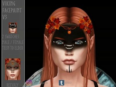 Viking Facepaint V3 By Reevaly Sims 4 CC