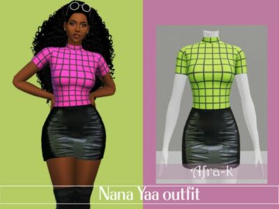 Nana YAA Outfit By Akaysims Sims 4 CC