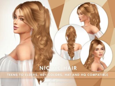 Nicole Hair By Sonyasimscc Sims 4 CC
