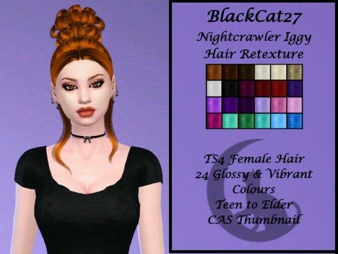 Nightcrawler Iggy Hair Retexture By Blackcat27 Sims 4 CC