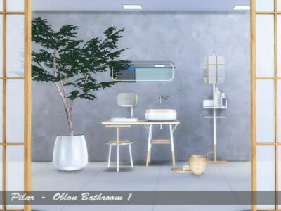 Oblon Bathroom By Pilar Sims 4 CC