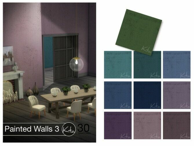 Painted Walls 3 At Ktasims Sims 4 CC