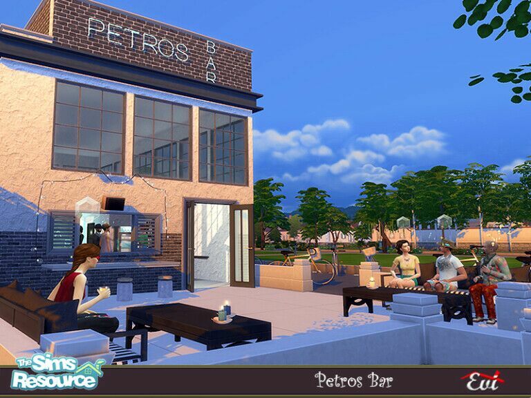 sims 4 cc petros bar by evi 4