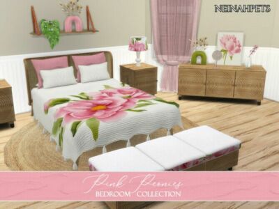 Pink Peonies Bedroom By Neinahpets Sims 4 CC
