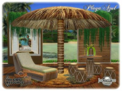 Playa Azul Garden By Jomsims Sims 4 CC