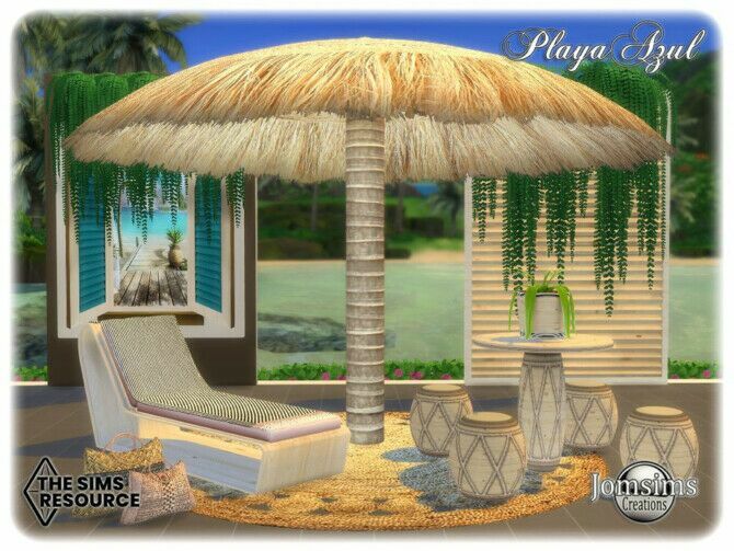 sims 4 cc playa azul garden by jomsims 2