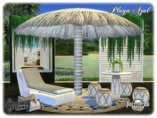 sims 4 cc playa azul garden by jomsims 3