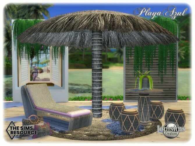 sims 4 cc playa azul garden by jomsims 4