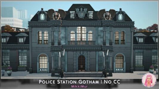 Police Station Gotham At Mikkimur Sims 4 CC
