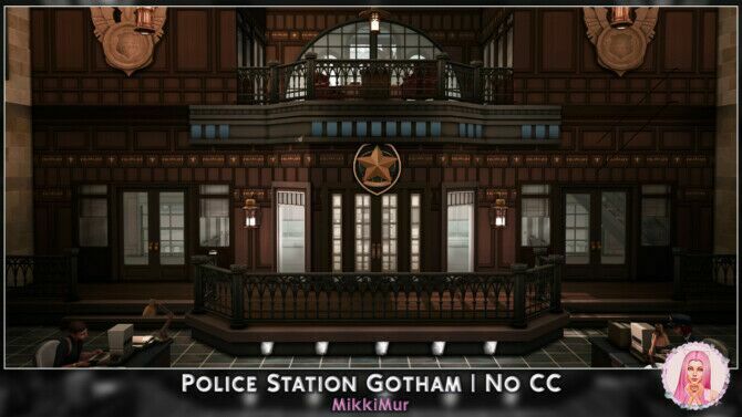 sims 4 cc police station gotham at mikkimur 2