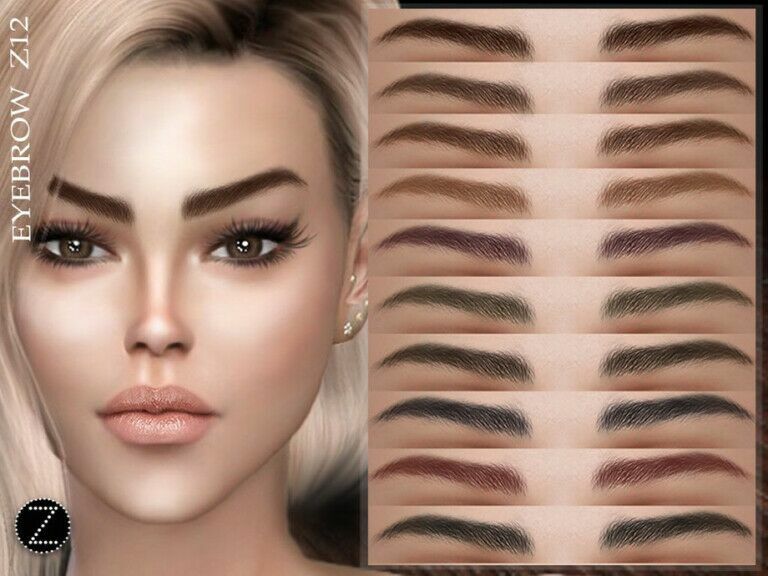 Eyebrow Z12 By Zenx Sims 4 CC