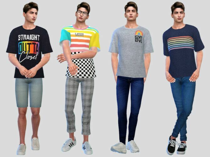 Pride Themed Tees By Mclaynesims Sims 4 CC