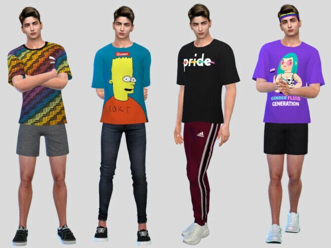 sims 4 cc pride themed tees by mclaynesims 2