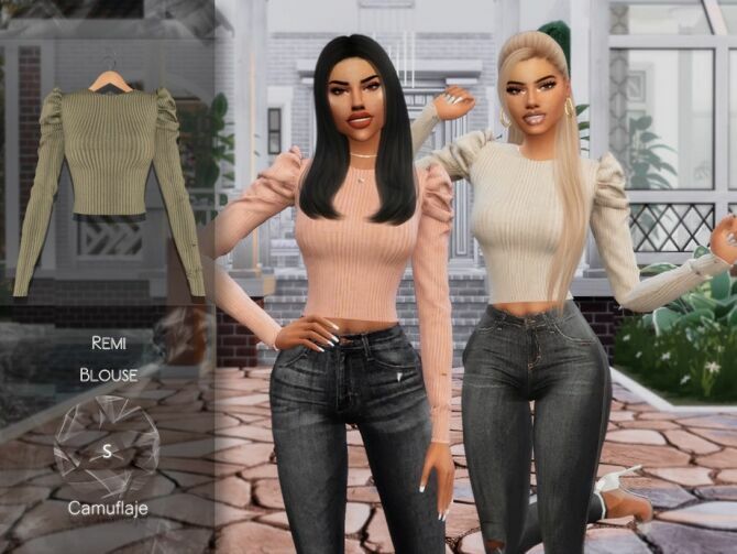 Remi Blouse By Camuflaje Sims 4 CC