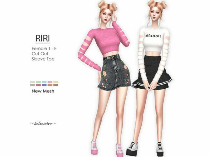 sims 4 cc riri cut out top by helsoseira 2