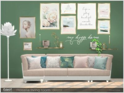 Rosalia Livingroom Decor By Severinka Sims 4 CC