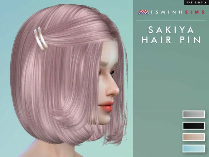 sims 4 cc sakiya hair 150 set by tsminhsims 2