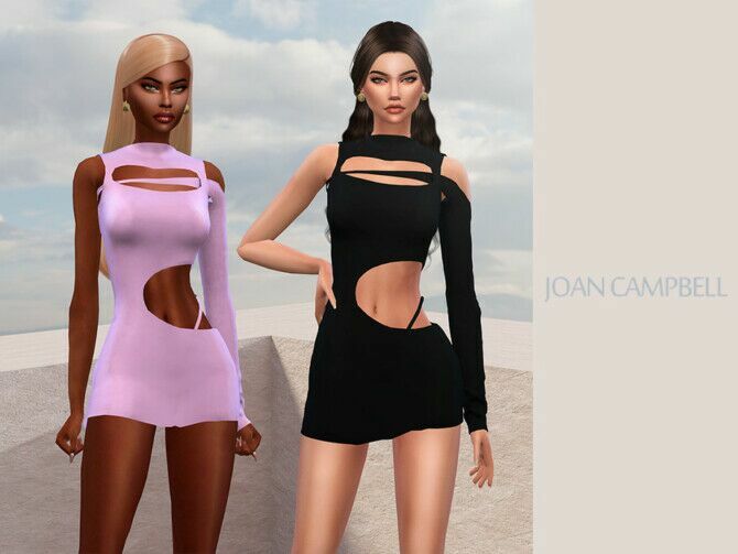 Samira Dress By Joan Campbell Beauty Sims 4 CC