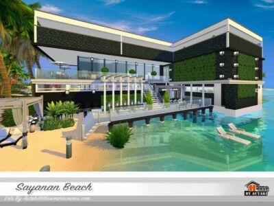 Sayanan Beach House By Autaki Sims 4 CC