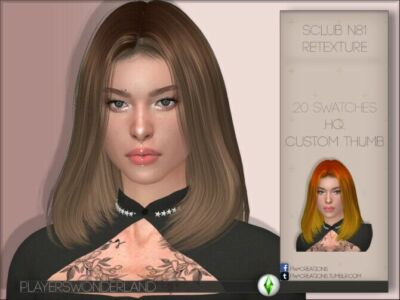 Sclub N81 Hair Retexture By Playerswonderland Sims 4 CC