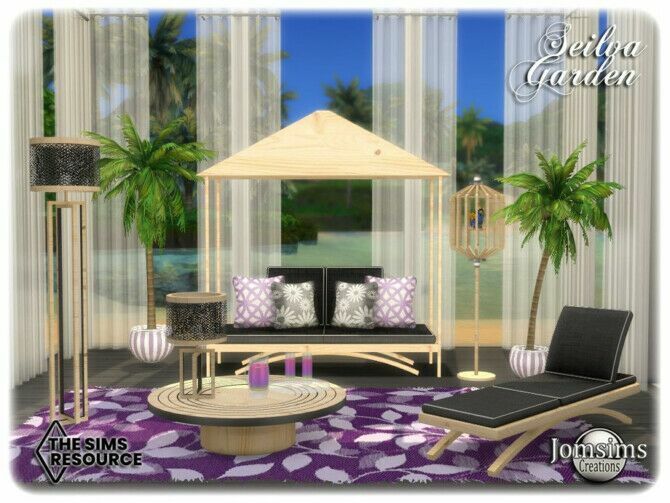 sims 4 cc seilva garden by jomsims 4