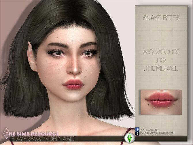 Shark Bites Piercing By Playerswonderland Sims 4 CC