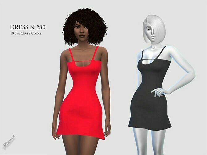 Short Dress N 280 By Pizazz Sims 4 CC