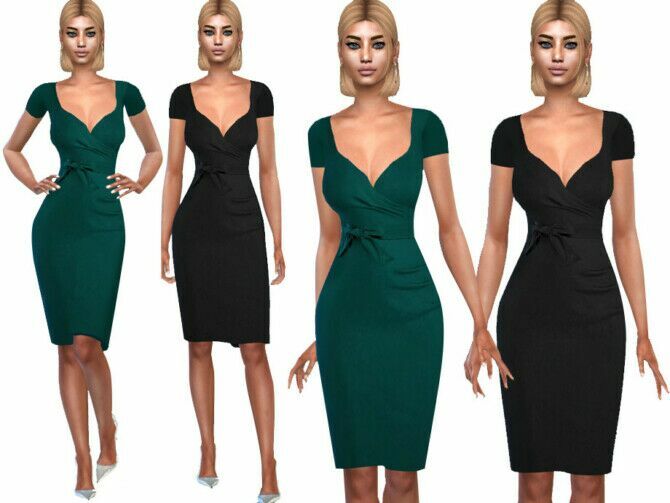 Short Sleeve Formal Dresses By Saliwa Sims 4 CC