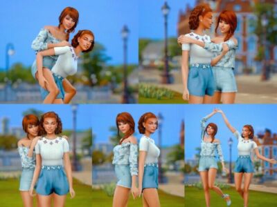 Sisters Pose Pack At Katverse Sims 4 CC