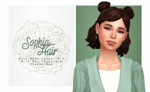 Sophia Hair At Isjao Sims 4 CC