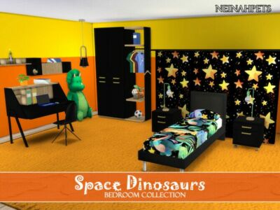 Space Dinosaurs Bedroom By Neinahpets Sims 4 CC