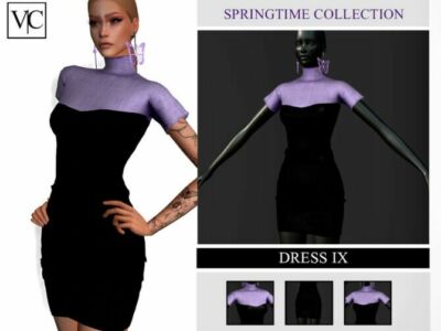 Springtime Collection Dress IX By VIY Sims Sims 4 CC