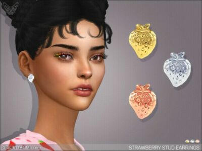 Strawberry Stud Earrings At Giulietta Sims 4 CC