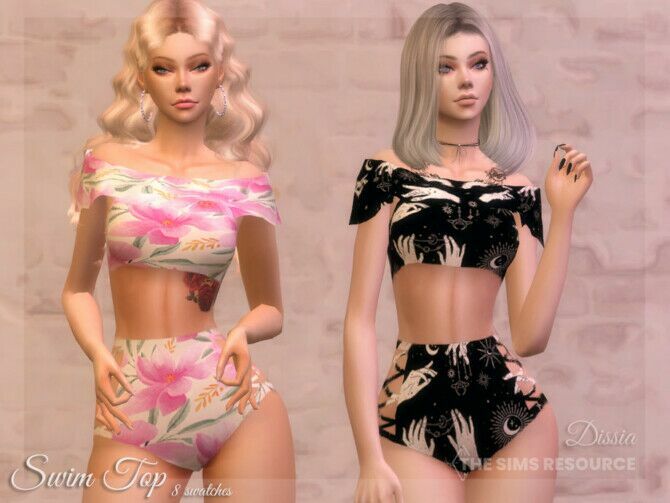 Swim TOP By Dissia Sims 4 CC