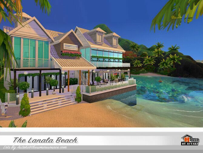 sims 4 cc the lanala beach home by autaki 2