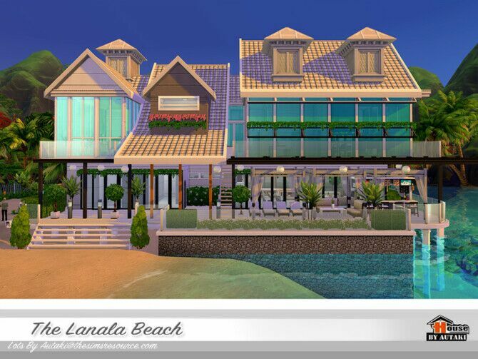 sims 4 cc the lanala beach home by autaki 3