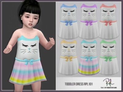 Toddler Dress RPL101 By Robertaplobo Sims 4 CC