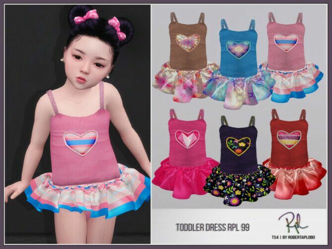 Toddler Dress RPL99 By Robertaplobo Sims 4 CC