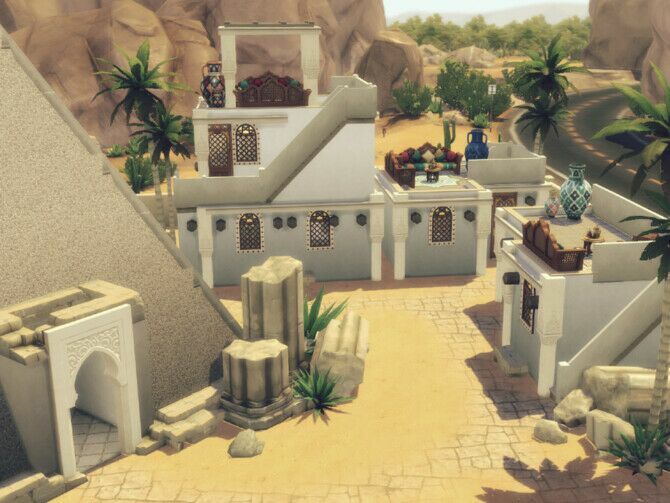 sims 4 cc trip to egypt lot by genkaiharetsu 2