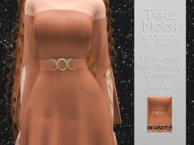 Triple Moon Accessory By Dissia Sims 4 CC