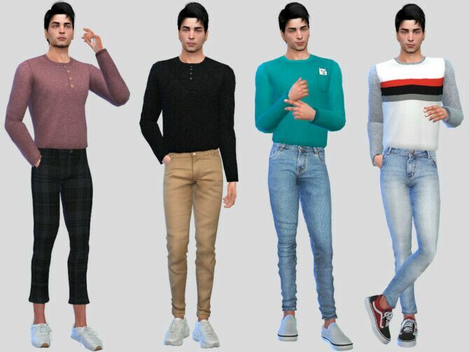 Tucked Longsleeve Tees By Mclaynesims Sims 4 CC