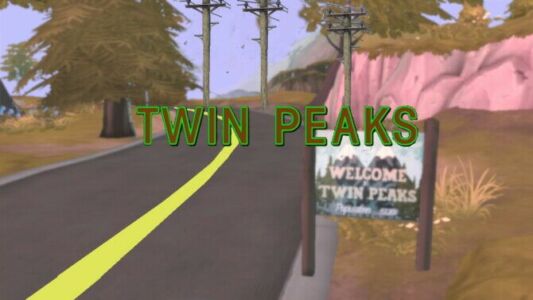 Twin Peaks Town Sign By Staberinde Sims 4 CC