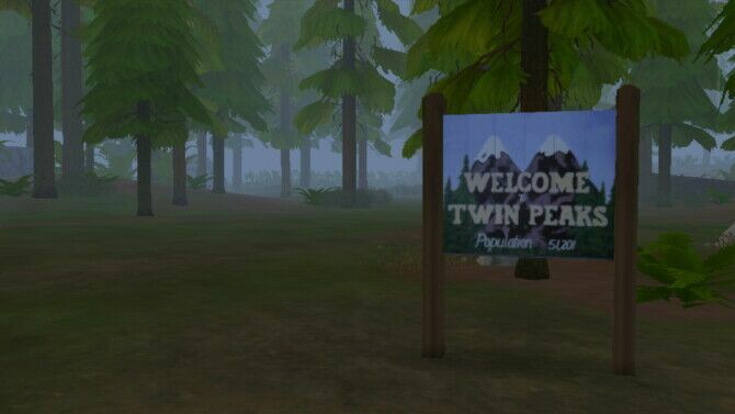 sims 4 cc twin peaks town sign by staberinde 3