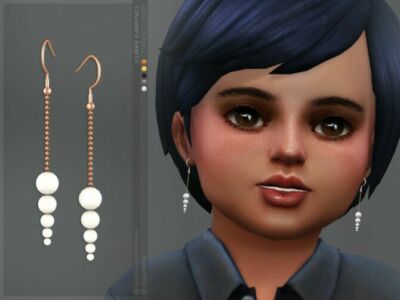 Ulrike Earrings Toddlers Version By Sugar OWL Sims 4 CC