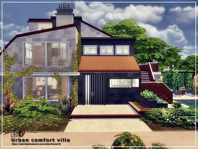 sims 4 cc urban comfort villa by danuta720 2