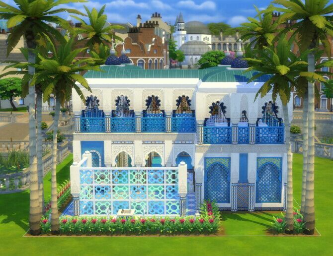 sims 4 cc villa rabat moroccan style home by dominopunkyheart 2