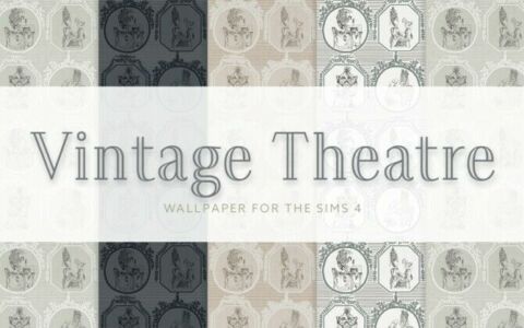 Vintage Theatre Wallpaper At Simplistic Sims 4 CC
